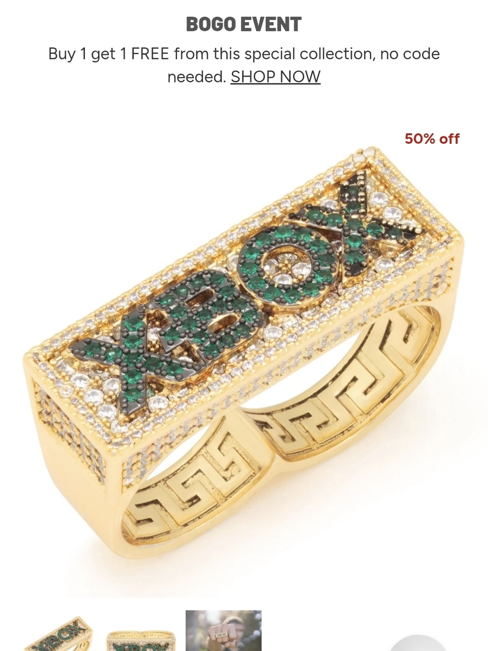 XBOX x Gold Two-Finger Logo Ring May 1st Closing Page